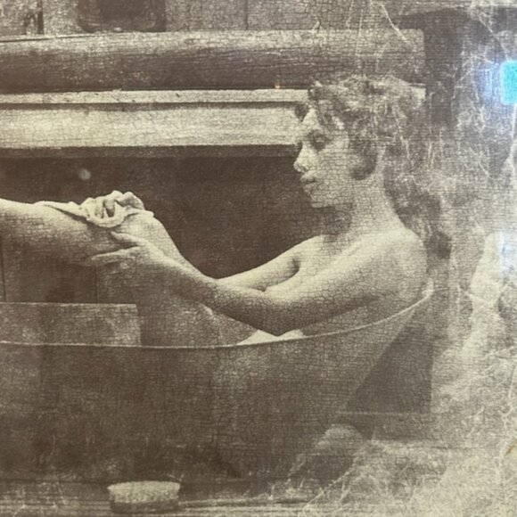 Vintage R. Hendrickson Sepia "Indiana Art Print Portrait Framed Nude Woman - Picture 4 of 14